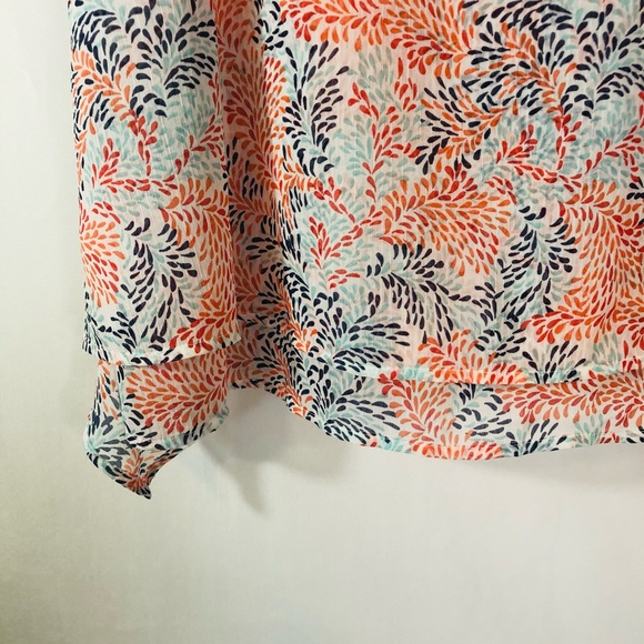 Fever Women's Size L Double Layer Sleeveless Blouse Boho Multicolor - Picture 4 of 9